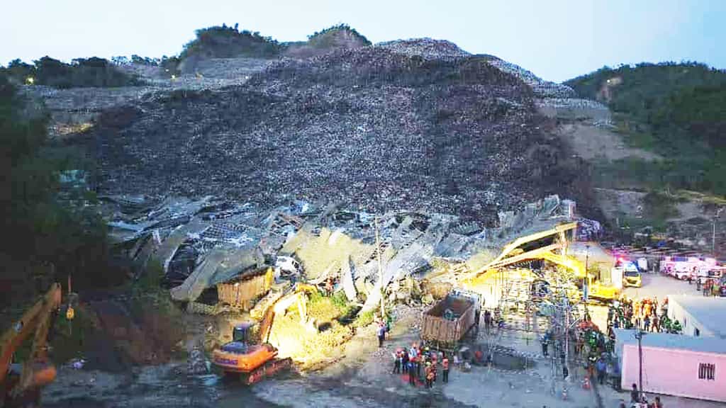 Philippines: One dead and 27 missing after landfill collapse sends avalanche of garbage into village