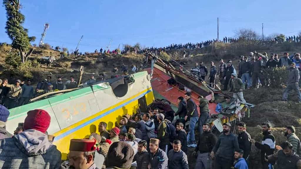 Nine killed, around 40 injured as private bus falls into gorge in Himachal's Sirmaur