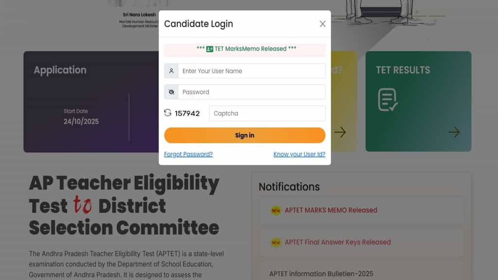 AP TET 2025 Result: DSE releases marks memo at tet2dsc.apcfss.in