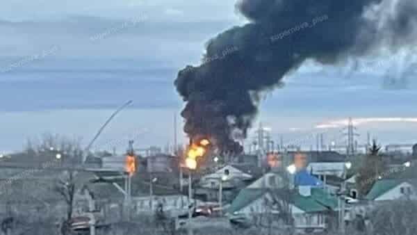 Fire erupts at Russian oil depot after Ukrainian drone strike | Today News