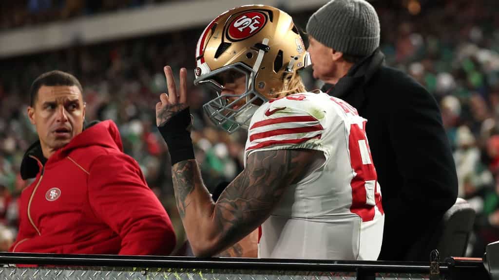 Gritty 49ers overcome George Kittle's injury to beat Eagles - ESPN