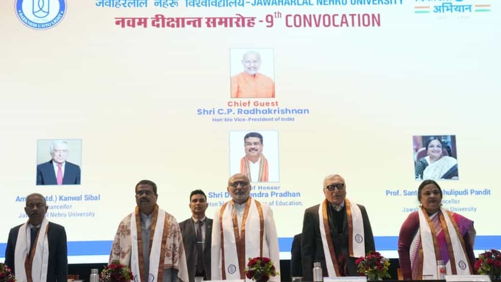 ‘Education must go beyond degrees… build character’: Vice-President Radhakrishnan at JNU