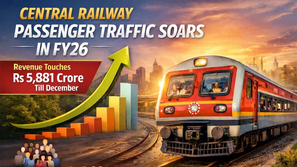 Central Railway passenger traffic soars in FY26, revenue touches Rs 5,881 crore till December