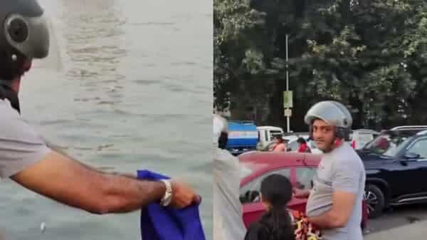 Video of man dumping garbage into sea near Mumbai's Gateway of India, tourist says, ‘that's not good’ | Today News