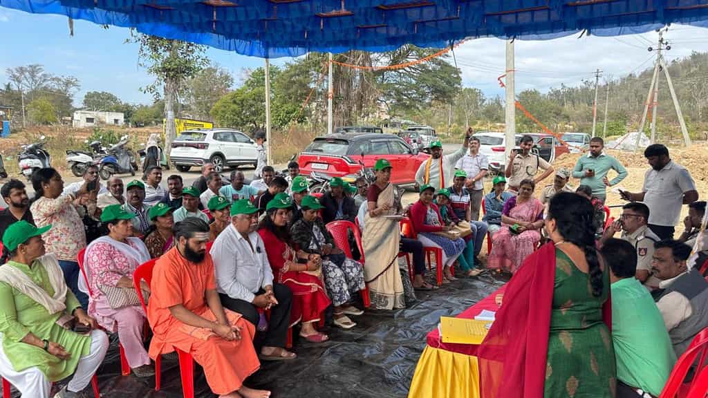 Opposition to cut trees for flyover at Devalapura Cross on ring road in Mysuru
