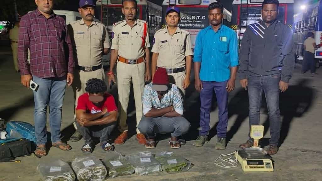 Four arrested, 29 kg of ganja seized in separate enforcement operations in Telangana